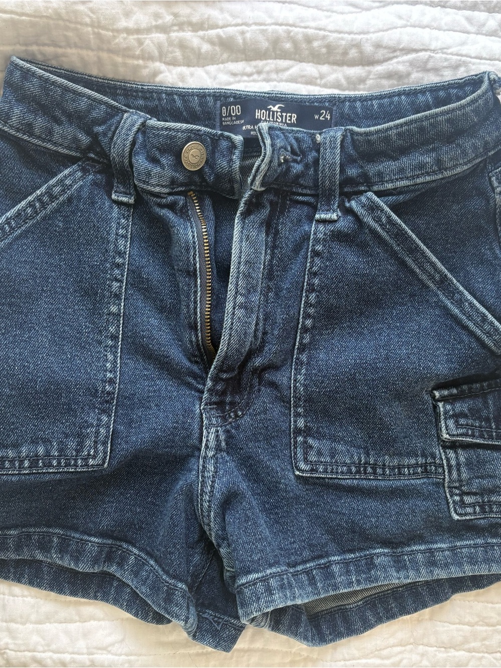 Hollister Women's Indigo Blue Denim Shorts